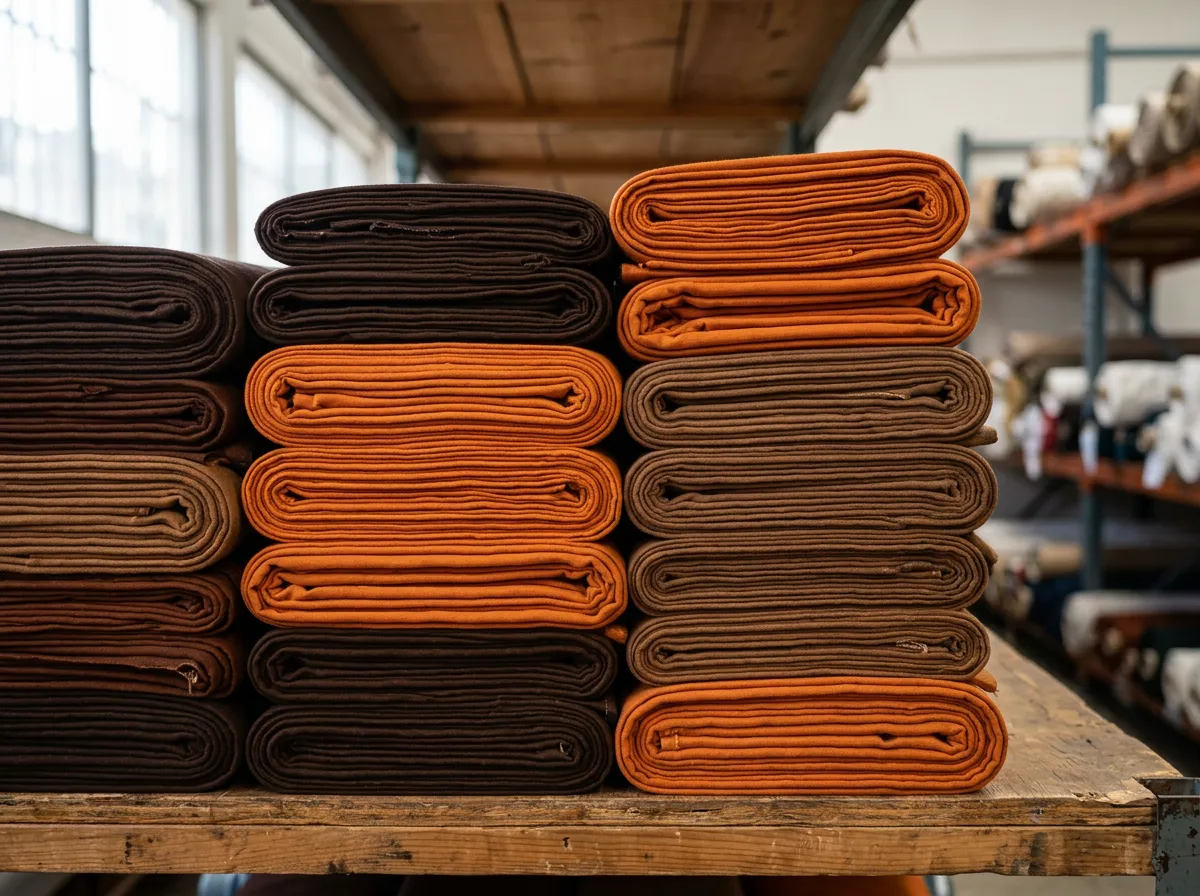 Muestras de tela sobre mesa